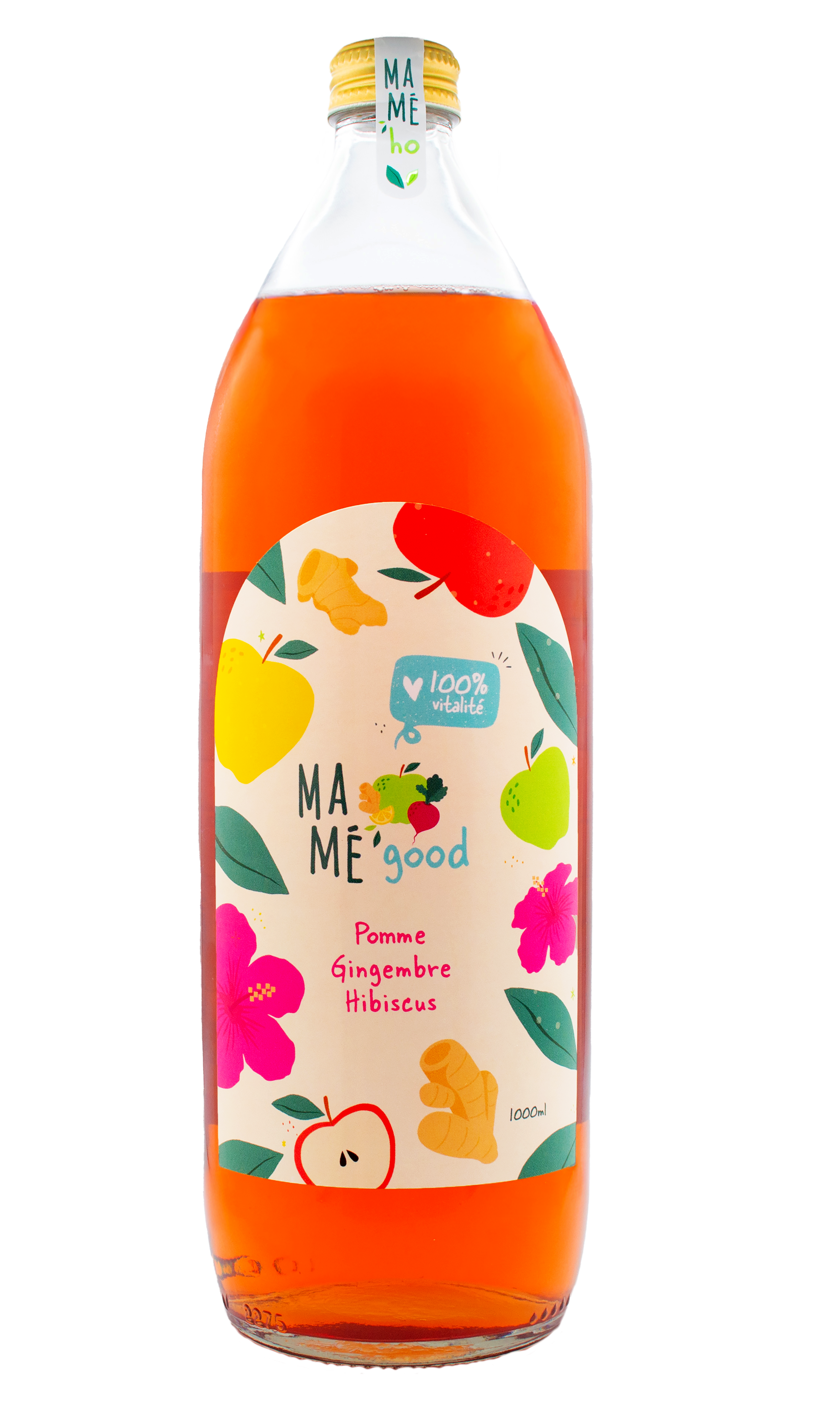Jus Pomme Gingembre Hibiscus 1L Mameho